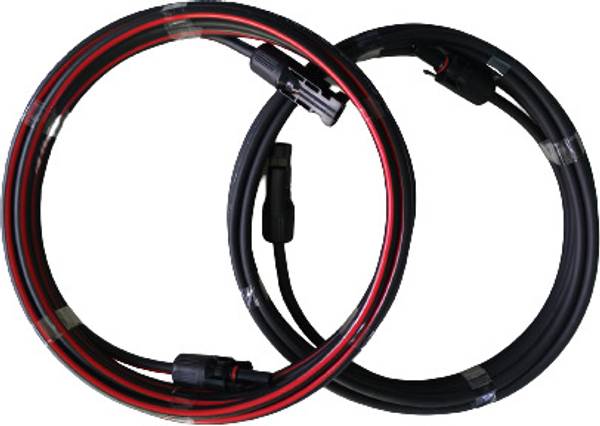 Texas Solar 10 Meter 6 sqmm DC Cable fitted with MC4 Connector (5m Red Black+ 5m Black) Dual PVC Coated UV Protected Wire Connector