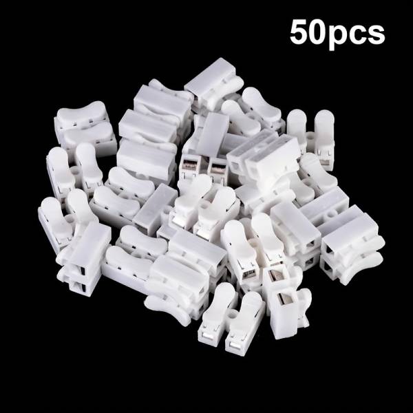 Onneybrothers 2 WAY WIRE CONNECTOR PACK OF 50 50 Pcs Two Way Push Wire Joint Connector, Wire Connector