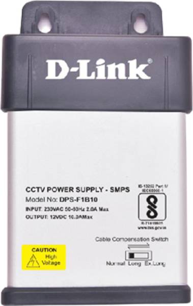 D-Link 8 chanal CCTV Single Output 10APower Supply DPS-F1B10 Worldwide Adaptor