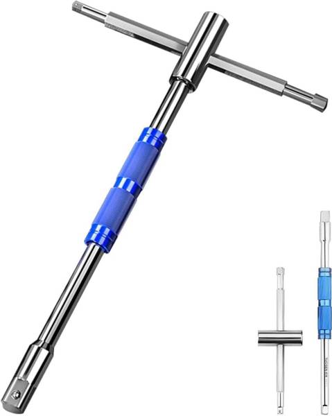 HIGH QLTY T-SHAPED SOCKET WRENCH OF SIZE 1/2, 3/8, 1/4INCH | 360 DEGREE ROTATION DETACHABLE T-BAR SPANNER WITH UNIQUE SPINNING HANDLE EFFECIENT HEX Do...