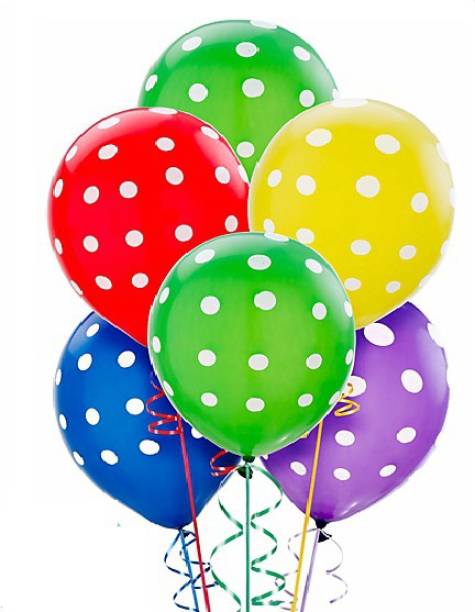 PartyballoonsHK Printed Multi Color Polka Dot ( Pack of 30) Balloon