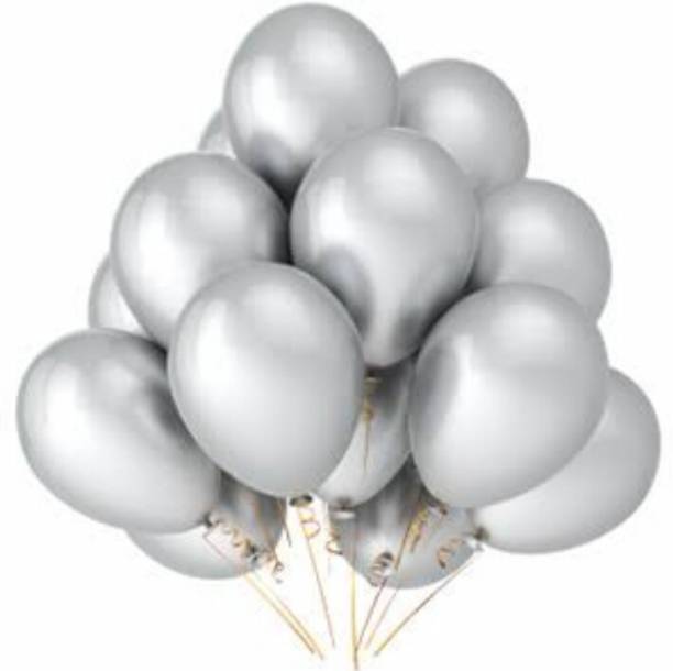 PartyballoonsHK Solid HK0203 Metallic Silver Balloon