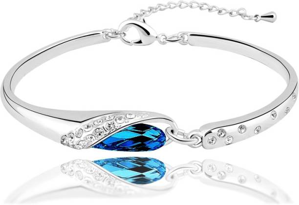 Silver Shoppee Alloy Crystal Rhodium Bracelet