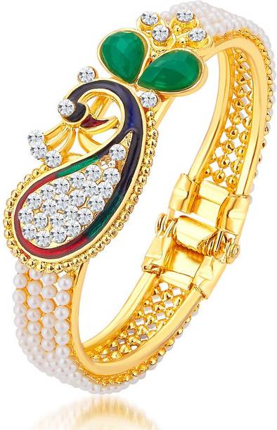 Gold Bracelets For Men Women Online At Best Sukkhi Alloy Gold Plated Kada