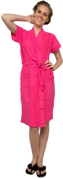Vixenwrap Pink Free Size Bath Robe