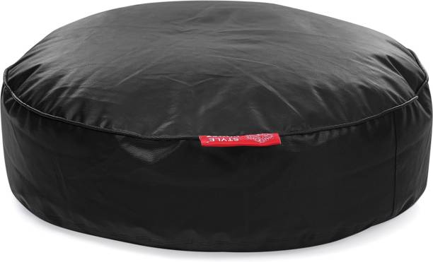 STYLE HOMEZ XXL Classic Round Floor Cushion Bean Bag Footstool  With Bean Filling