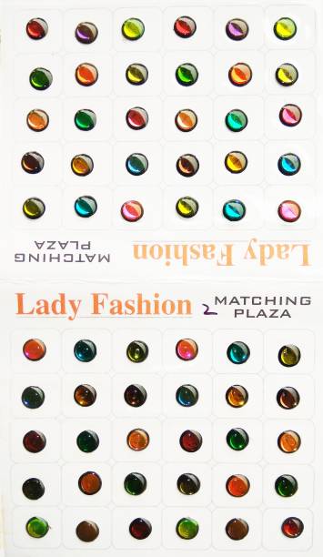 Lady FASHION Matching Plaza 1111201628 Forehead Multicolor Bindis