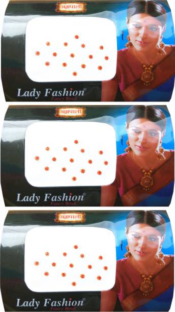 Lady FASHION Amarpali Crystals 2012201604 Forehead Red Bindis