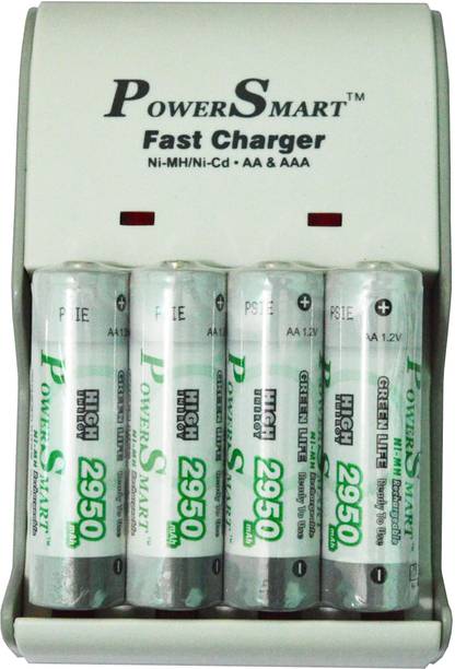 Power Smart 2950 MaH x 4 Cells 5 Hour 2 LED With Automatic Cut Off Function Fast PS 1002 AA AAA NiCD NiMH Camera Battery Charger Set Camera Battery C