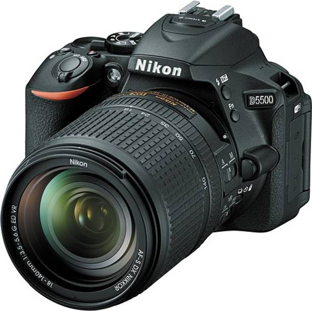 Nikon D5500 DSLR Camera Body with Single Lens: AF-S 18-140mm VR Kit Lens (16 GB SD Card + Camera Bag)
