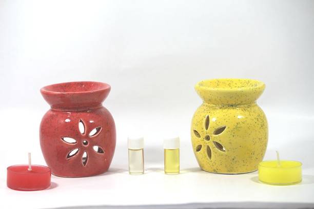 Candles Online At Best Prices In India Flipkart Auracandles Auradecor Set Of Two Oil Burner With Tealights Candle