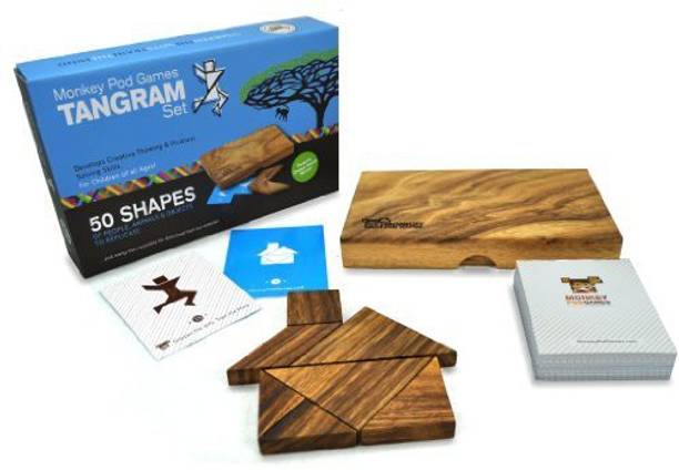 Monkey Pod Games Toys Buy Monkey Pod Games Toys Online At Best - monkey pod games wooden tangram set a premium tangram set