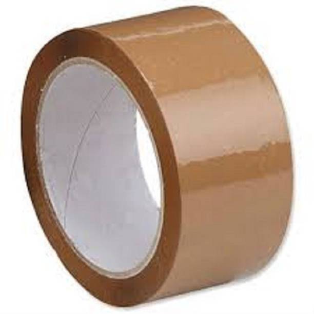 power wonder 40 microns hand B.O.P.P SELF ADHESIVE TAPES 48 MM (2") BROWN 100 MTRS SET OF 6 ROLLS (manual)