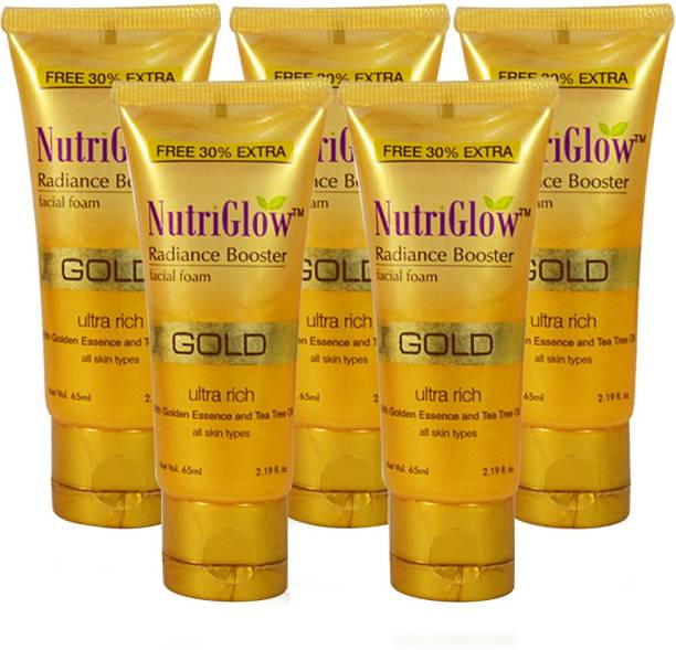 NutriGlow Gold Radiance Booster Foam 65ml(Pack Of 5)