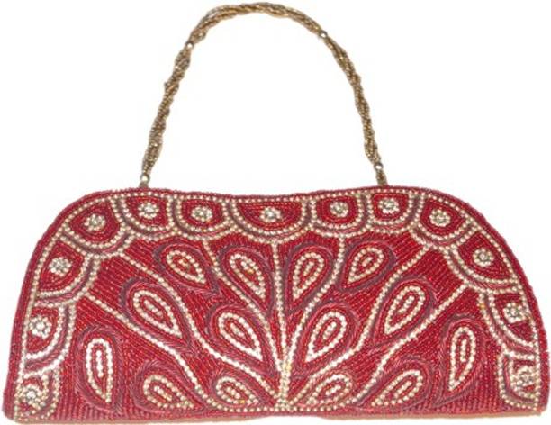 Asian Aura Handbags Clutches Asian Aura Red Clutch