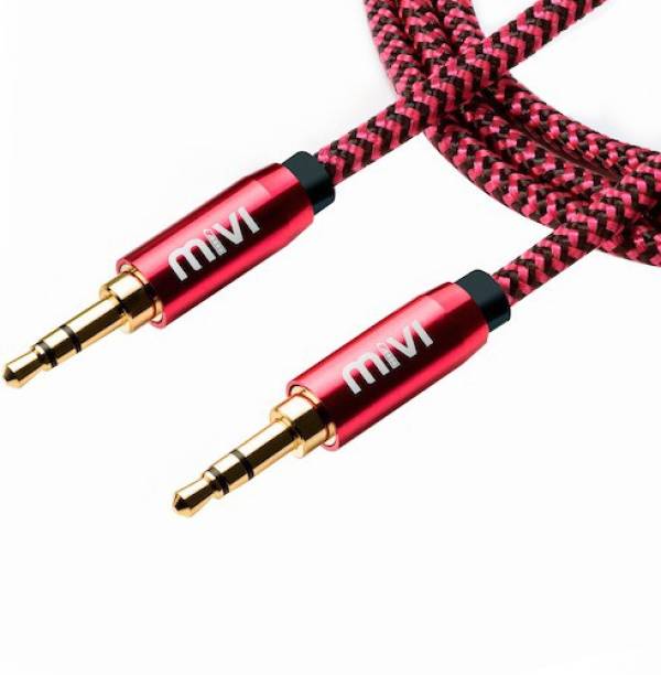 Mivi 3.5mm Male to Male 6ft long Nylon Braided Tough 1.8 m AUX Cable
