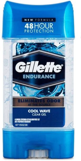 GILLETTE Endurance Cool Wave Clear Gel Deo Stick Deodorant Stick  -  For Men