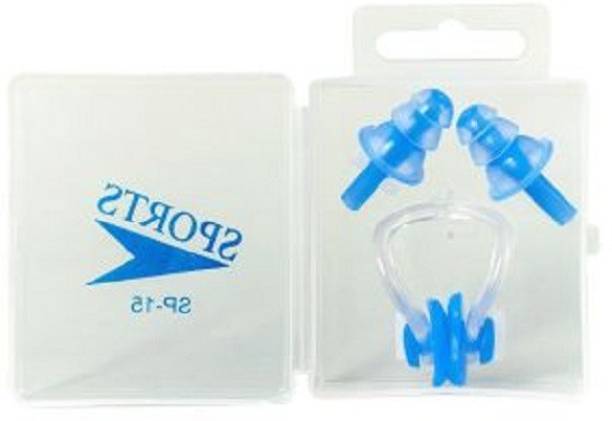vinto Blue Soft Silicone Swimming Ear Plug & Nose Clip Ear Plug & Nose Clip