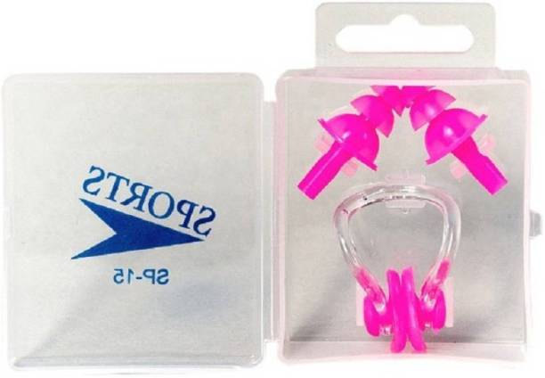 Sports Solutions Pink Soft Silicone Swimming Ear Plug & Nose Clip