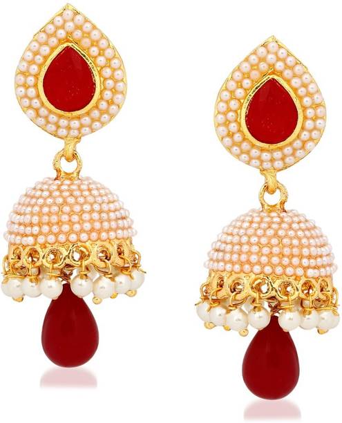 Ruby Earrings Online At Best Prices In India Meenaz Traditional Kundan Pearl Jhumki Earrings For Women Ear Rings S Ethnic Gold Plated Jhumka