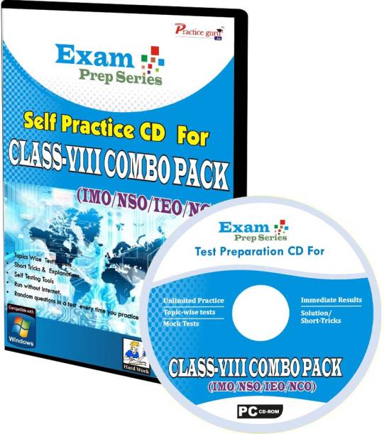 Practice guru Exam Prep For Class 8 - Combo Pack (IMO / NSO / IEO / NCO)