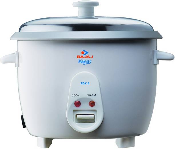 Bajaj Majesty RCX 5 1.8 L Rice Cooker White Price in India Specifications Comparison 12th November 2024 Pricee