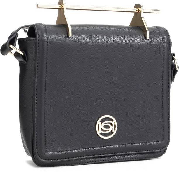 Bebe Handbags Clutches Online At Best Bebe Women Casual Black Genuine Leather Sling Bag