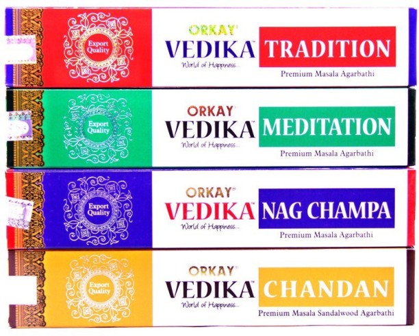 Details about   Orkay Vedika Tradition Incense Sticks Agarbathi Pack of 12X15 Grams Each FS 