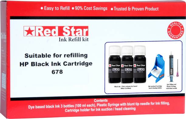Red Star ink refill kit for HP 678 black cartridge Single Color Ink Cartridge