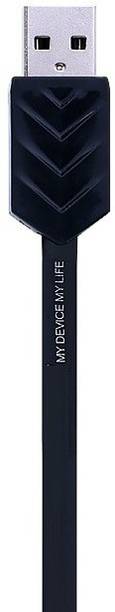 Voltegic ® Remax 1M Flat Double Sided Cord Micro USB Fast Charging Android V8 1 m Copper Braiding, Metal Braided Micro USB Cable