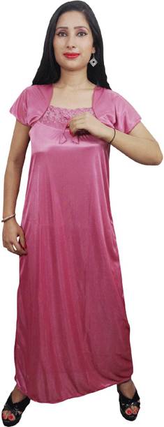 Indiatrendzs Women's Nighty with Robe