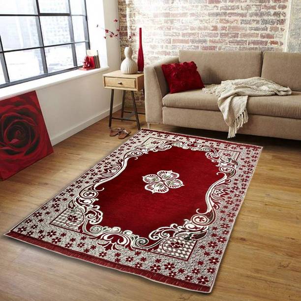 Carpets At Ed S On Flipkart Saanvi7 Star Multicolor Chenille Carpet