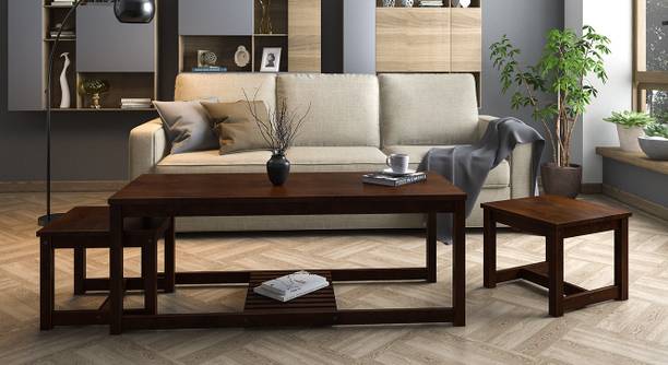 Coffee Tables Durability Certified क फ Urban Ladder Hevea Nested Solid Wood Coffee Table