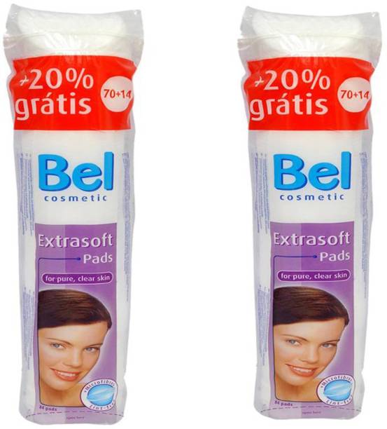 BEL extra soft makeup removal cosmetic pads with microfibers ideal for makeup removal and face cleansing