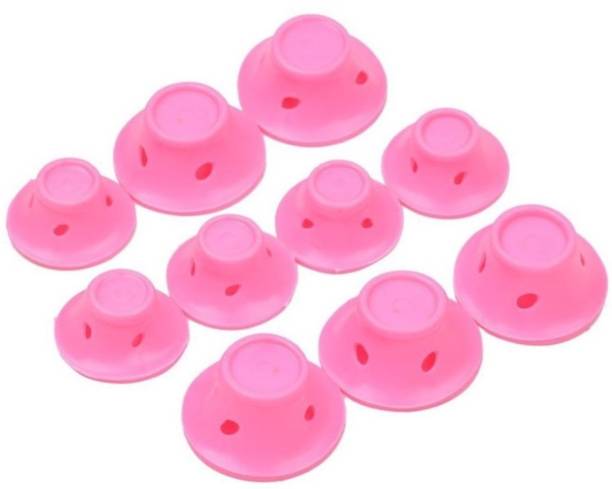 Out Of Box Silicone No Clip Curlers Rollers Peco Roll Styling Tools 10 Pieces Hair Curler