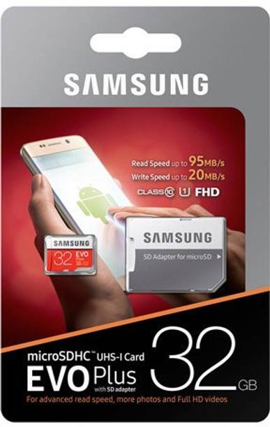 Samsung Evo Plus 32 GB MicroSD Card Class 10 95 MB/s  Memory Card