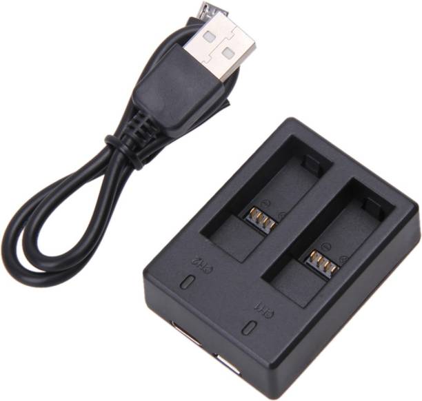 Power Smart Dual Charging with USB Cable For GoPro HERO 5 Action  Camera Battery Charger
