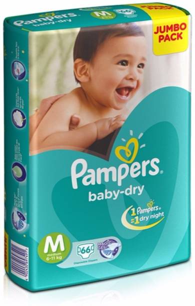 Pampers Baby-Dry Diapers - M