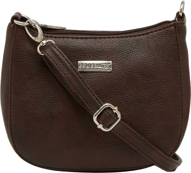 Esbeda Handbags Clutches Online At Esbeda Women Casual Brown Pu Sling Bag