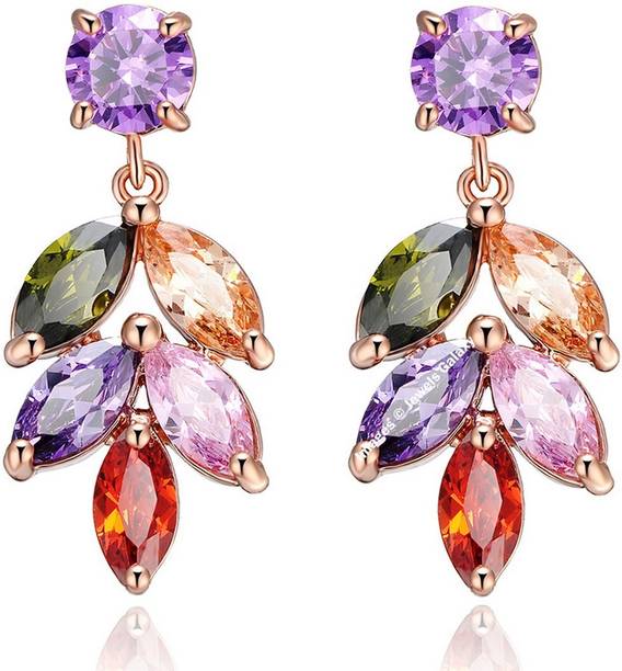 Swarovski Crystal Earrings Online Jewels Galaxy Luxuria Swarovski Crystal Alloy Drop Earring