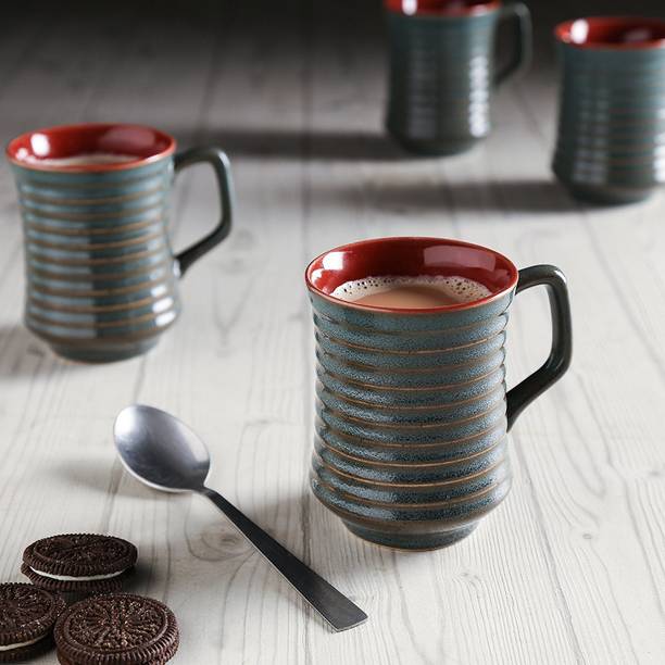 Unravel India Coffee Mugs Online At Unravel India Studio Ceramic Grey Coffee Cups Set Of 6 Mug