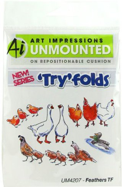 Art Impressions 4203 TryFolds Series Garden TF Rubber Stamp