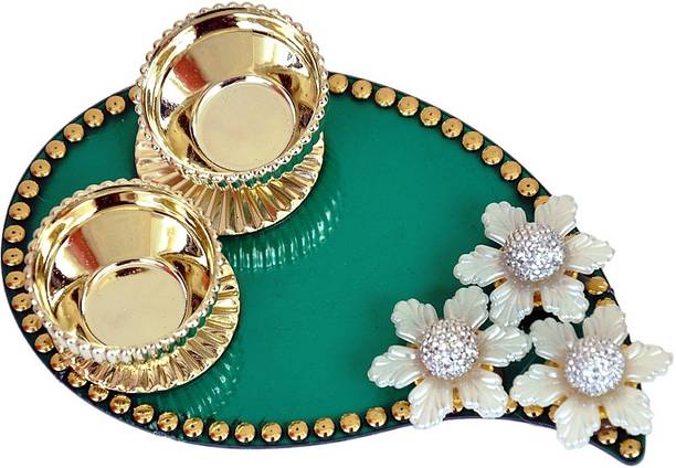 Pingaksh Crafty Collection Home Decor Festive Needs Pingaksh Crafty Collection Handmade Tilak Chopra In Leaf Shape Decorative Showpiece 2 5 Cm
