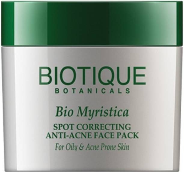 BIOTIQUE Bio Myristica Spot Correcting Anti-Acne Face Pack For Oily & Acne Prone Skin, 20gm