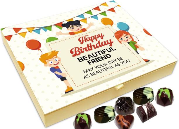 Chocholik Gift Box - Happy Birthday Beautiful Friend Chocolate Box - 20pc Truffles