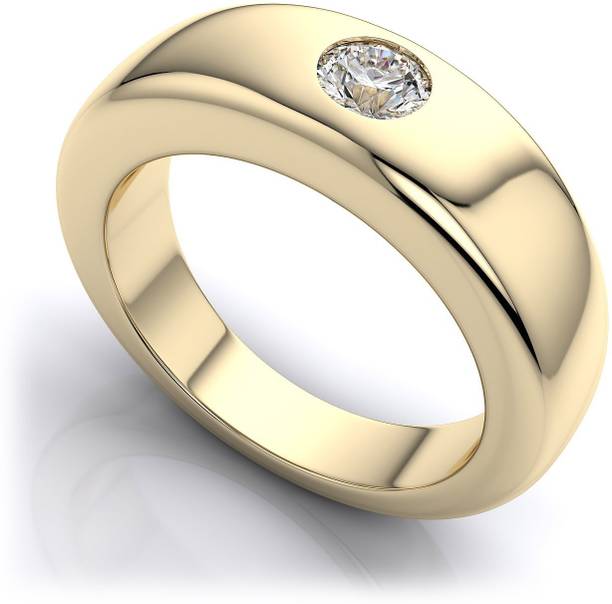 Gold Rings For Women Online At Best Prices In India Amogh Jewels 14kt Diamond Yellow Gold Ring