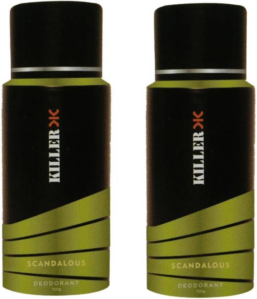 KILLER Scandalous Deodorant 150ML Each (Pack of 2) For Men and Women Deodorant Spray  -  For Men & Women