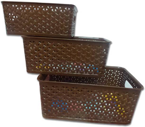 Vegetable Fruit Baskets Basket Fair Food Set Of 3 Basket Polypropylene Fruit Vegetable