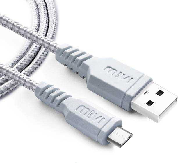 Mivi 1M long Nylon Braided 2.4 A 1 m Micro USB Cable