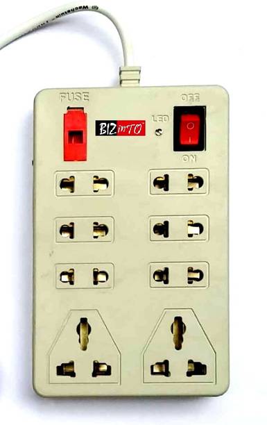 Bizinto 6 Two Pin +2 Three Pin 6A Mini Power Strip Board 6 A Two Pin Socket